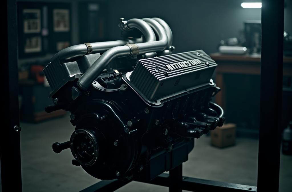 High-performance engine block with polished components